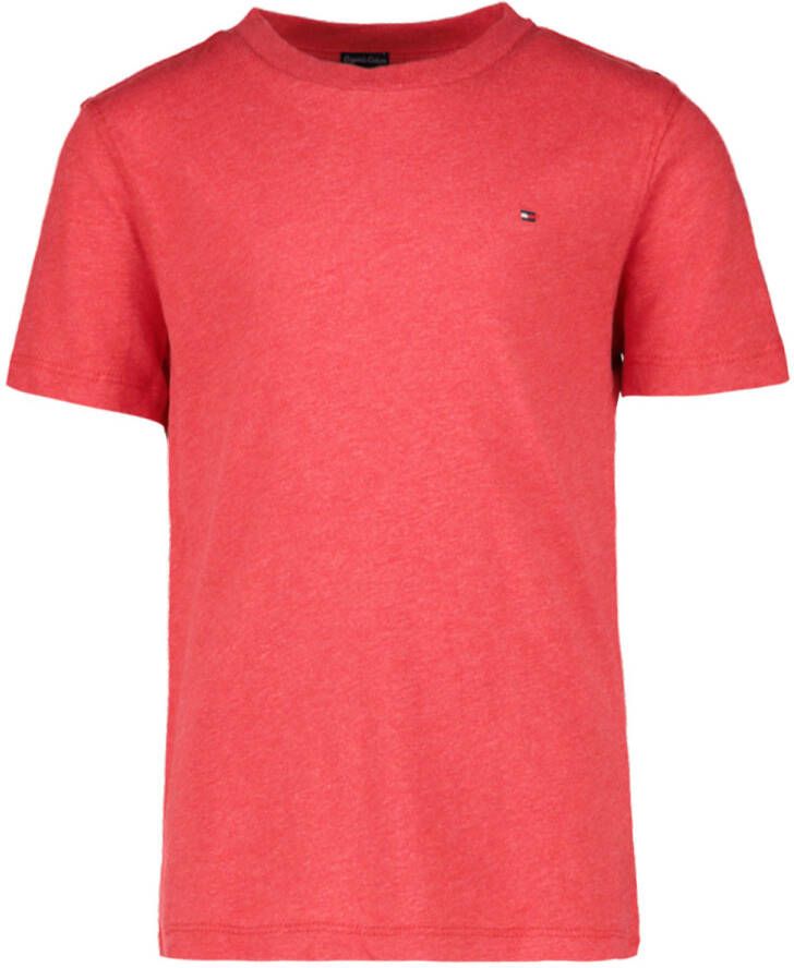 Tommy Hilfiger Shirt met ronde hals BOYS BASIC CN KNIT S S met -merklabel
