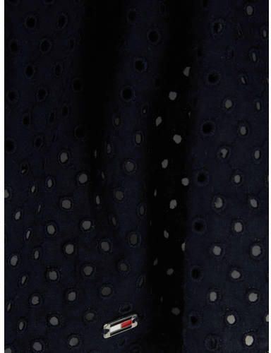 Tommy Hilfiger Volantjurk BRODERIE ANGLAISE DRESS all-over in perforatiestiksel met volant