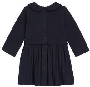 Tommy Hilfiger baby jurk donkerblauw Meisjes Katoen Peter Pan-kraag Effen 68 - Foto 2