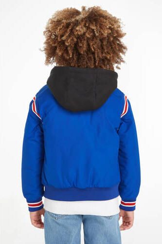 Tommy Hilfiger baseball jacket felblauw rood Jas Jongens Polyester Capuchon 116 - Foto 3