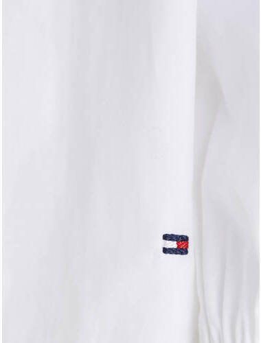 Tommy Hilfiger blouse RUFFLE wit Meisjes Katoen Button down Effen 140 - Foto 2
