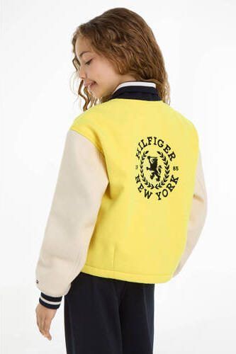 Tommy Hilfiger bomberjack zomer VARSITY geel ecru Jas Polyester Opstaande kraag 128 - Foto 3
