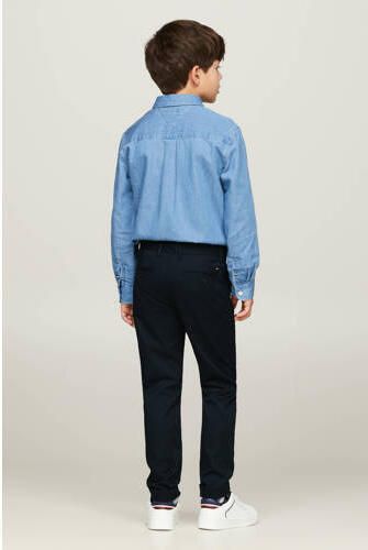 Tommy Hilfiger broek donkerblauw Jongens Stretchkatoen Effen 128 - Foto 2