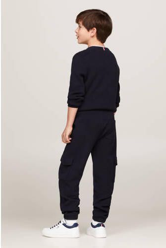 Tommy Hilfiger cargobroek donkerblauw Jongens Katoen Effen 116