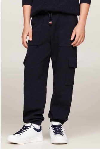 Tommy Hilfiger cargobroek donkerblauw Jongens Katoen Effen 116 - Foto 2