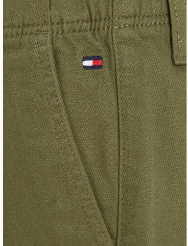 Tommy Hilfiger cargobroek olijfgroen Jongens Katoen Effen 122 - Foto 4