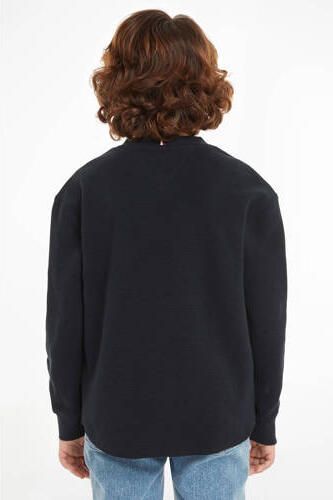 Tommy Hilfiger gemêleerde longsleeve donkerblauw Jongens Katoen Ronde hals 152 - Foto 2