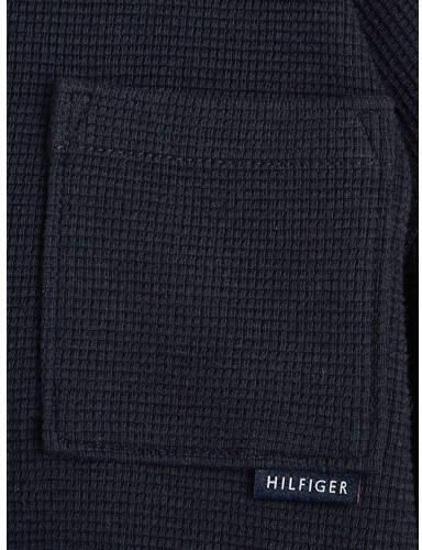 Tommy Hilfiger gemêleerde longsleeve donkerblauw Jongens Katoen Ronde hals 152