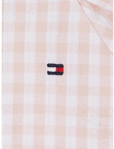 Tommy Hilfiger geruite playsuit beige wit Meisjes Katoen Ronde hals Ruit 56 - Foto 2