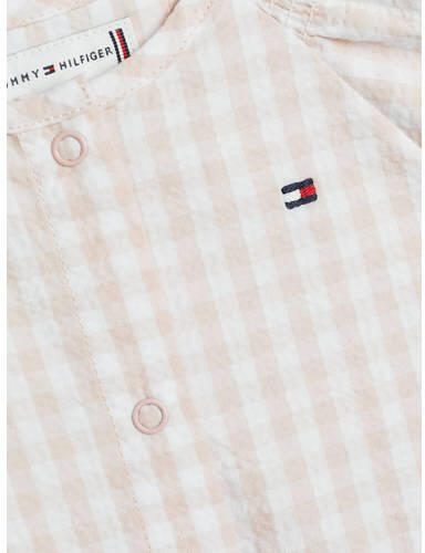 Tommy Hilfiger geruite playsuit beige wit Meisjes Katoen Ronde hals Ruit 56 - Foto 3