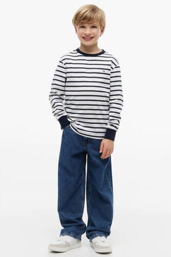 Tommy Hilfiger gestreepte longsleeve donkerblauw Jongens Katoen Ronde hals - Foto 4