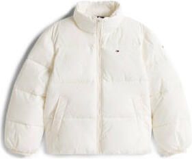 Tommy Hilfiger gewatteerde jas ecru Polyamide Opstaande kraag