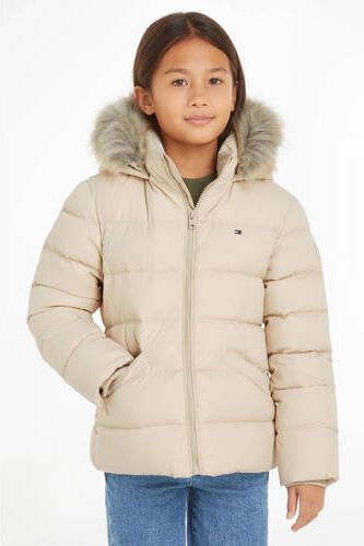 Tommy Hilfiger gewatteerde winterjas ESSENTIAL DOWN Beige Meisjes Polyester Capuchon 152 - Foto 3