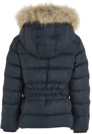 Tommy Hilfiger gewatteerde winterjas ESSENTIAL DOWN van gerecycled polyester donkerblauw Meisjes Gerecycled polyester (duurzaam) Capuchon 116 - Foto 5