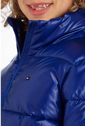 Tommy Hilfiger gewatteerde winterjas GLOSSY blauw Meisjes Polyamide Opstaande kraag 122 - Foto 2