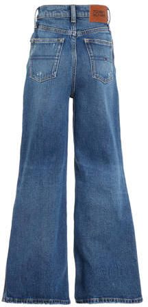 Tommy Hilfiger high waist wide leg jeans MABEL HEMP hempmedium Blauw Meisjes Stretchdenim 128 - Foto 4