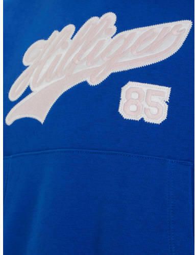 Tommy Hilfiger hoodie met tekst felblauw Sweater Tekst 110