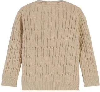 Tommy Hilfiger katoenen gebreide trui zand Beige Effen