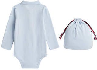 Tommy Hilfiger katoenen romper lichtblauw Stretchkatoen Polokraag - Foto 2