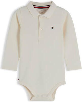 Tommy Hilfiger katoenen romper offwhite Wit Stretchkatoen Polokraag