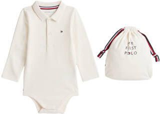 Tommy Hilfiger katoenen romper offwhite Wit Stretchkatoen Polokraag - Foto 3
