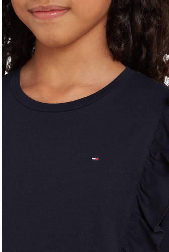 Tommy Hilfiger longsleeve donkerblauw Meisjes Katoen Ronde hals Effen 110 - Foto 2
