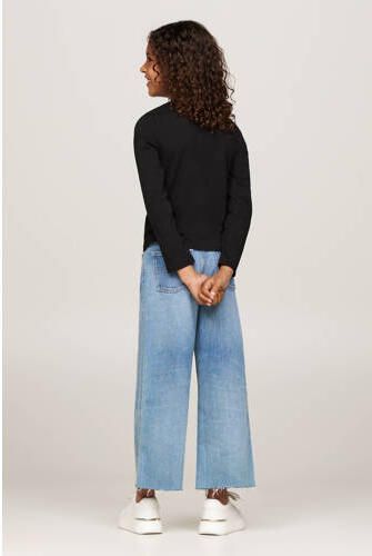 Tommy Hilfiger longsleeve ESSENTIAL met logo Zwart Meisjes Katoen Ronde hals 128 - Foto 2