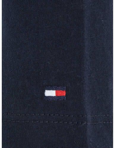 Tommy Hilfiger longsleeve met logo donkerblauw Katoen Ronde hals 128