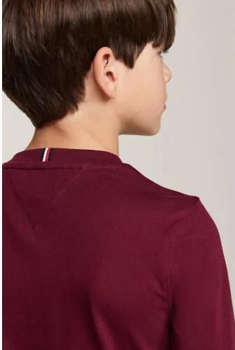 Tommy Hilfiger longsleeve U ESSENTIAL met logo Rood Katoen Ronde hals 116 - Foto 3