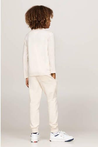 Tommy Hilfiger longsleeve U ESSENTIAL met logo Wit Katoen Ronde hals 152