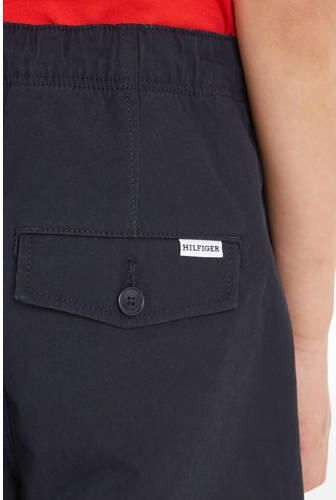 Tommy Hilfiger loose fit broek donkerblauw Jongens Katoen Effen 140
