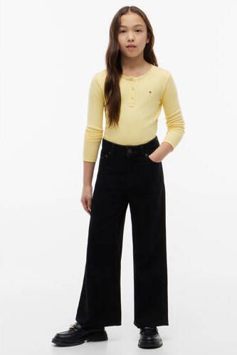 Tommy Hilfiger Mabel wide leg jeans zwart Meisjes Denim Effen - Foto 3