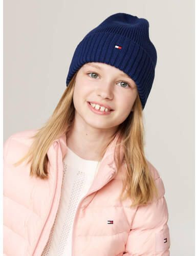 Tommy Hilfiger Muts Blauw Acryl Effen L-XL