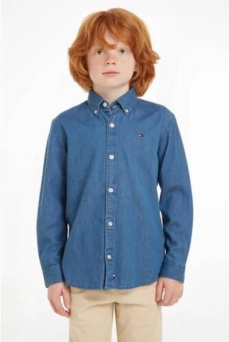 Tommy Hilfiger Overhemd Lange Mouw KB0KB08730 CHAMRAY SHIRT-1A4 DENIM MID WASH - Foto 2