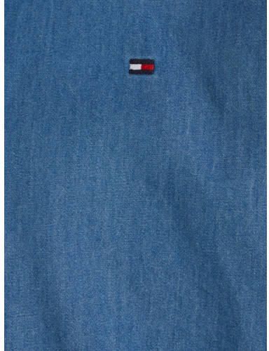 Tommy Hilfiger Overhemd Lange Mouw KB0KB08730 CHAMRAY SHIRT-1A4 DENIM MID WASH