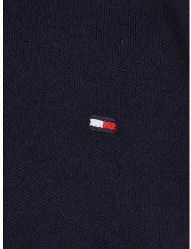 Tommy Hilfiger piqué polo donkerblauw Jongens Stretchkatoen Polokraag Effen 104 - Foto 3