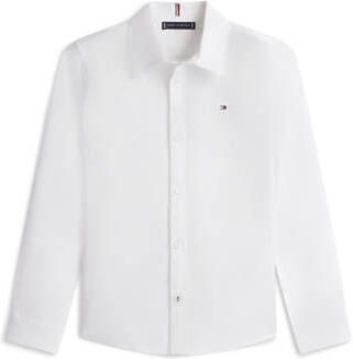 Tommy Hilfiger poplin overhemd wit Jongens Stretchkatoen Klassieke kraag - Foto 7