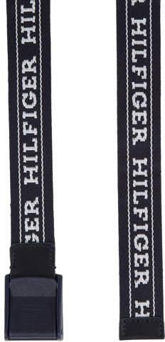 Tommy Hilfiger riem polyester donkerblauw Logo L-XL