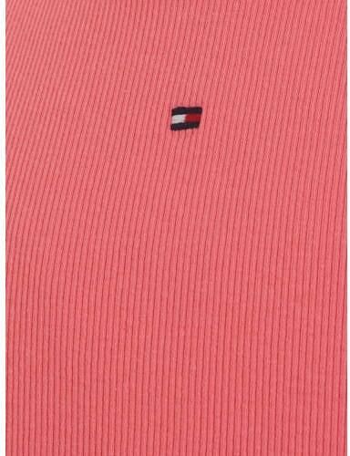 Tommy Hilfiger singlet koraal roze T-shirt Meisjes Katoen Ronde hals Effen 140