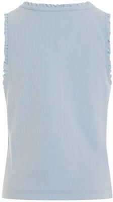 Tommy Hilfiger Tanktop ESSENTIAL RIB LACE TANK TOP Kinderen tot 16 jaar ruches aan de halslijn & mouwen - Foto 3