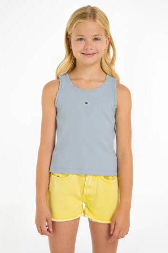 Tommy Hilfiger Tanktop ESSENTIAL RIB LACE TANK TOP Kinderen tot 16 jaar ruches aan de halslijn & mouwen - Foto 2
