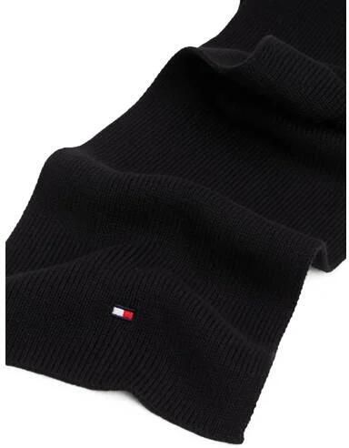 Tommy Hilfiger Sjaal Zwart Meisjes Katoen Effen | Sjaal van