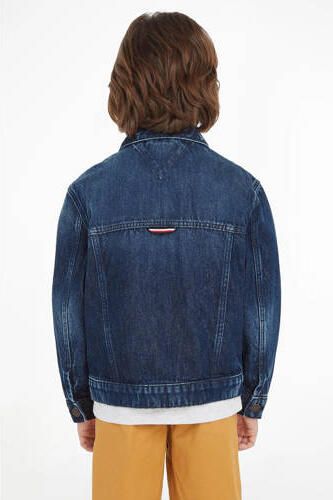 Tommy Hilfiger spijkerjas denimblauw Jongens Katoen Klassieke kraag Effen 140 - Foto 3