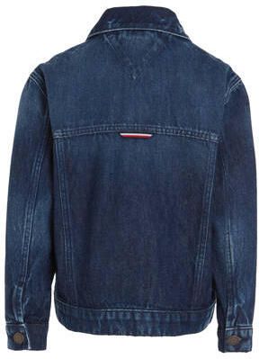 Tommy Hilfiger spijkerjas denimblauw Jongens Katoen Klassieke kraag Effen 140 - Foto 2
