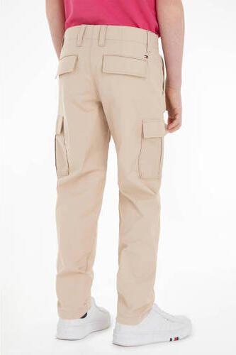 Tommy Hilfiger straight fit cargobroek CHELSEA beige Jongens Katoen Effen 116 - Foto 4