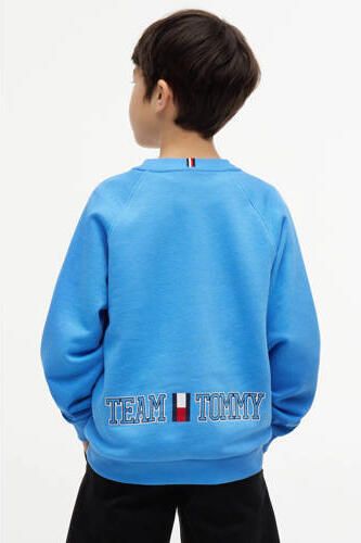 Tommy Hilfiger sweat sweater met logo blauw Backprint - Foto 4