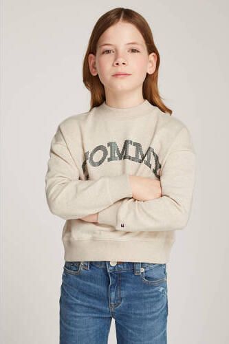 Tommy Hilfiger sweater Beige Meisjes Katoen Ronde hals Logo 104 - Foto 2