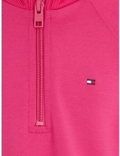 Tommy Hilfiger sweater felroze Meisjes Viscose Opstaande kraag Effen 140 - Foto 3