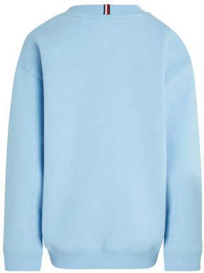 Tommy Hilfiger sweater lichtblauw Effen 110 | Sweater van - Foto 3