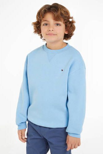 Tommy Hilfiger sweater lichtblauw Effen 110 | Sweater van - Foto 2